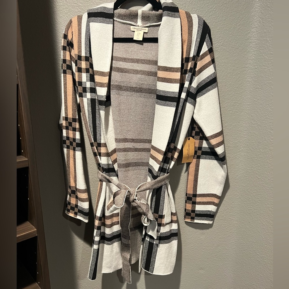 Christian Siriano Striped Knit Cardigan